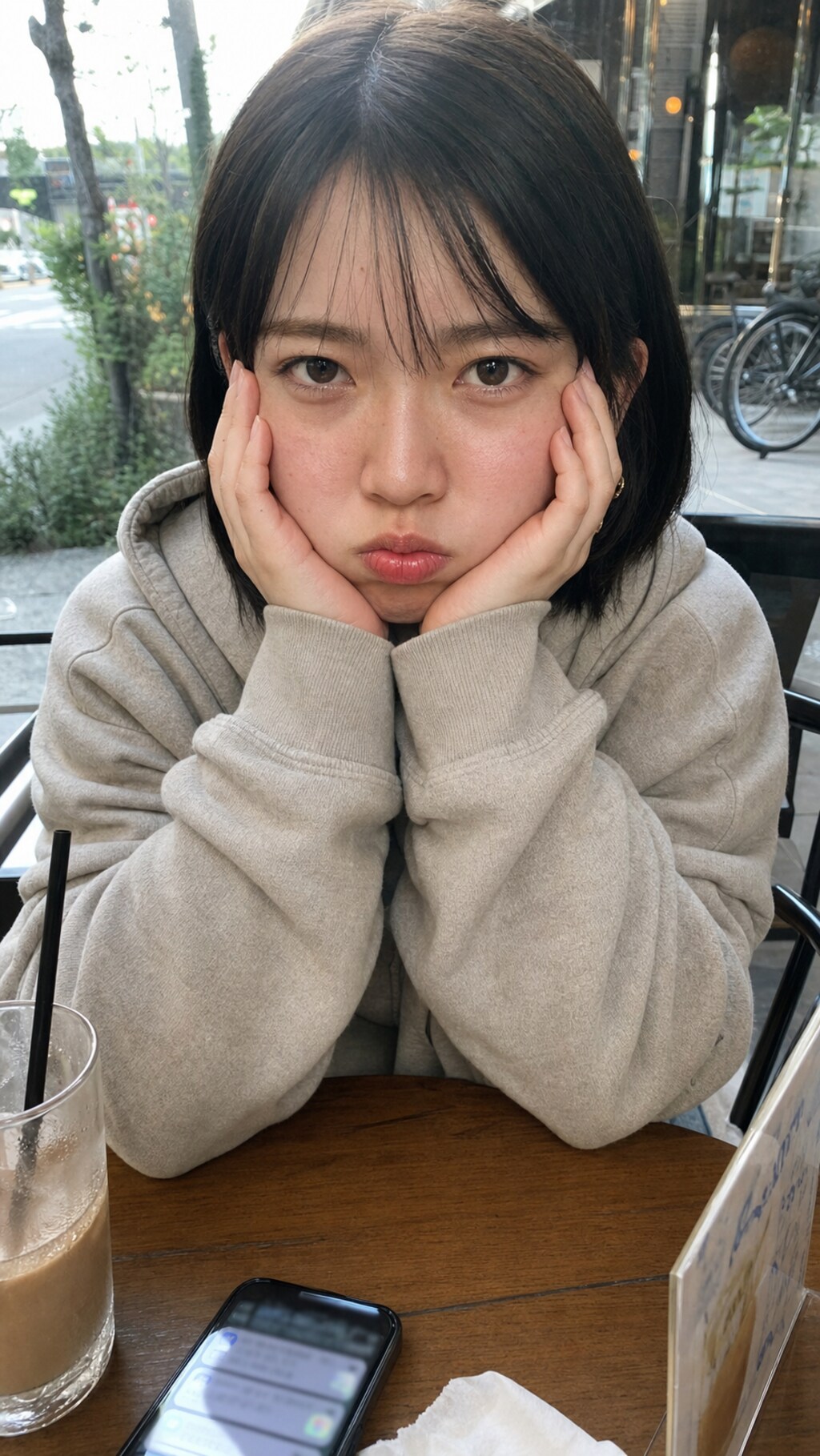 Pouting over Cheesecake