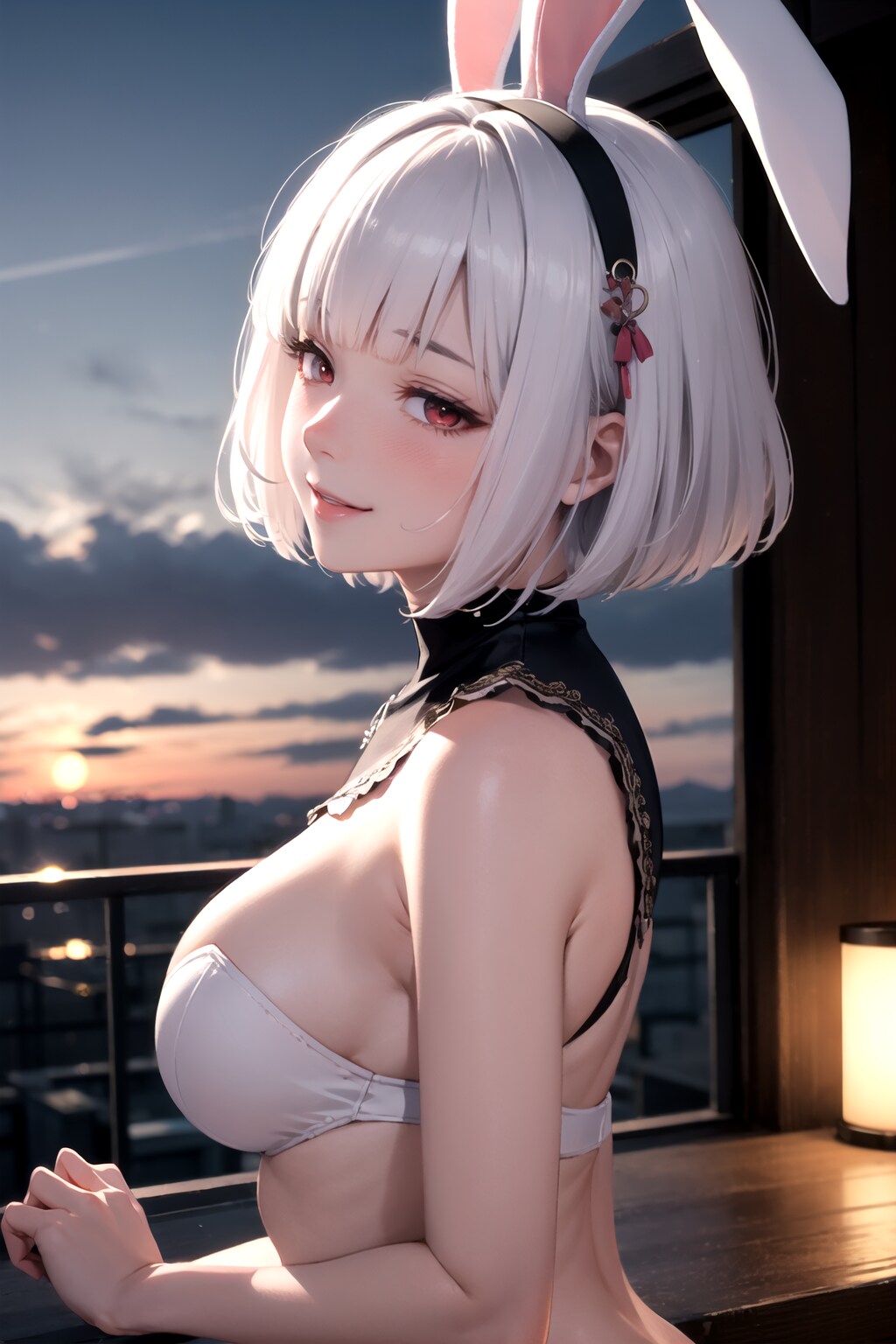 銀髪バニーさんが一日彼女になってくれるリゾート。