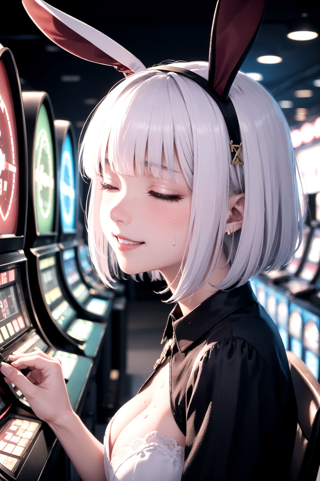 銀髪バニーさんが一日彼女になってくれるリゾート。