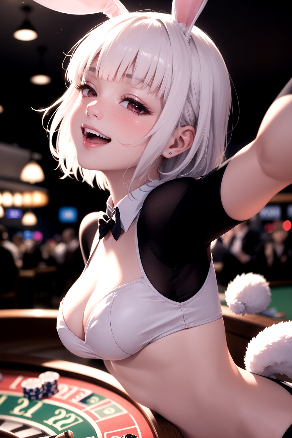 銀髪バニーさんが一日彼女になってくれるリゾート。