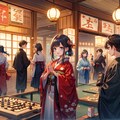 レトロモダン街の将棋★（6枚）レトロモダンシリーズ62 3枚目