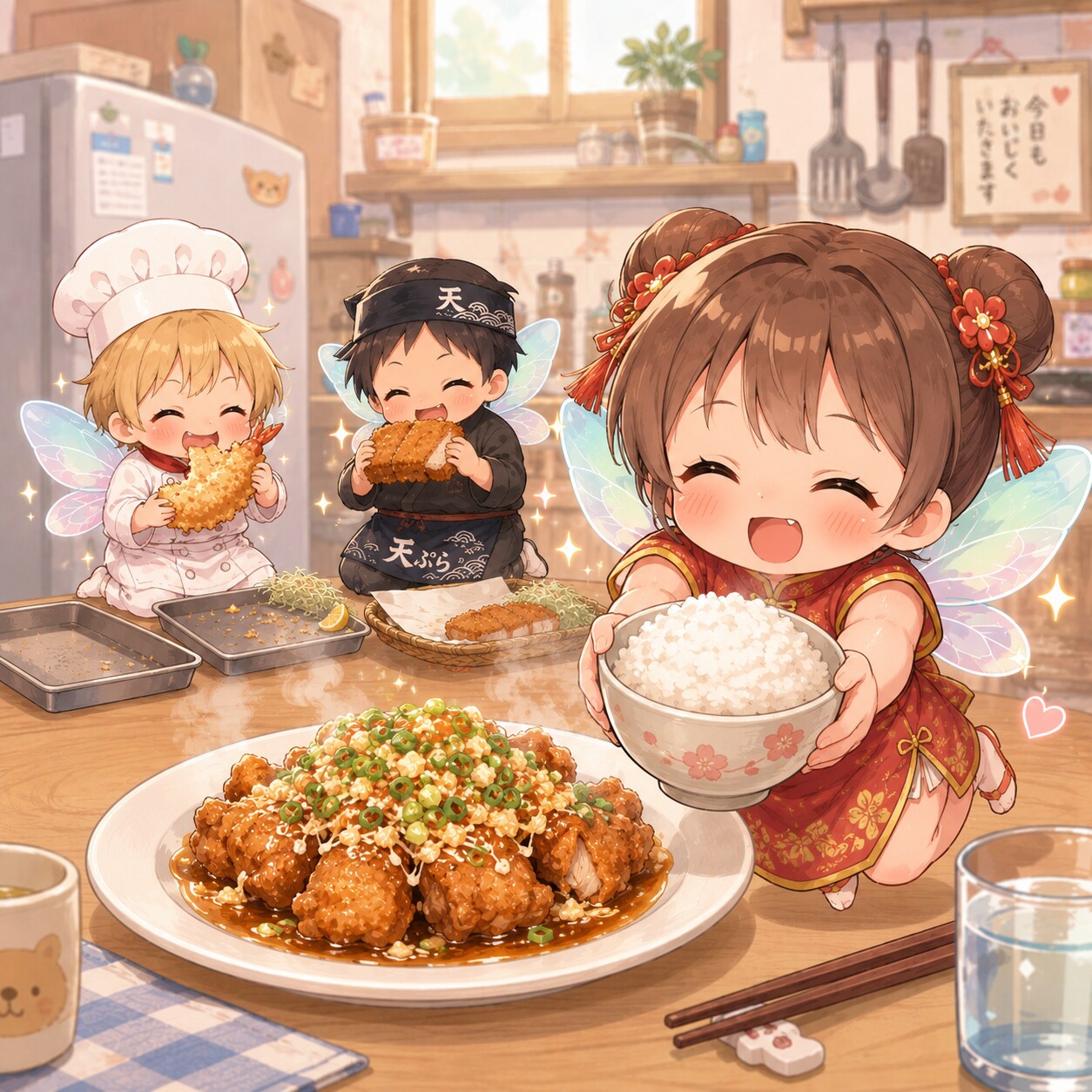 御主人、見る目があるネ。ごはんどうぞ～