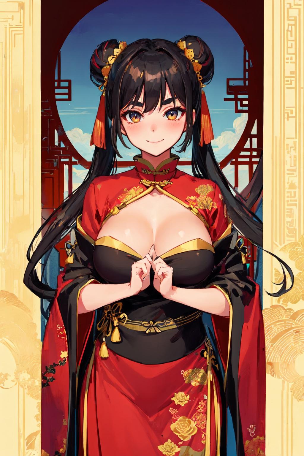 中国の伝統的な少女