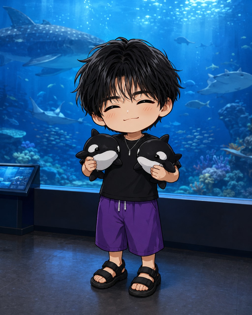 親戚のキッズと水族館♪（クール、ちびちゃん、ちびとぅりお、赤ちゃん）