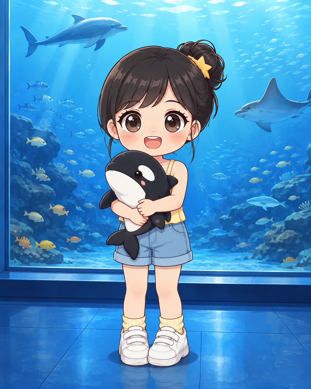 親戚のキッズと水族館♪（クール、ちびちゃん、ちびとぅりお、赤ちゃん）