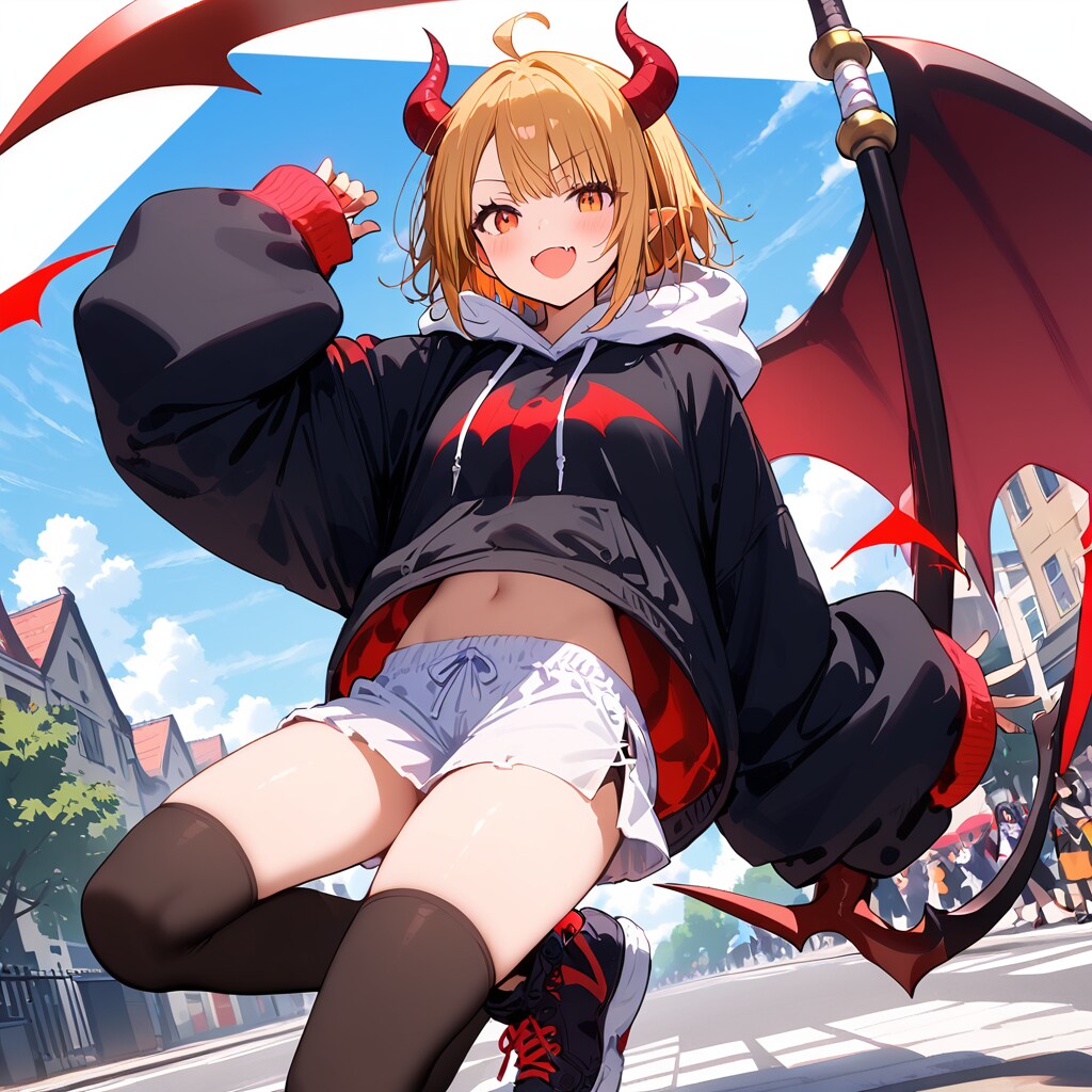 haloでパーカー悪魔っ子250719 | の人気AIイラスト・グラビア