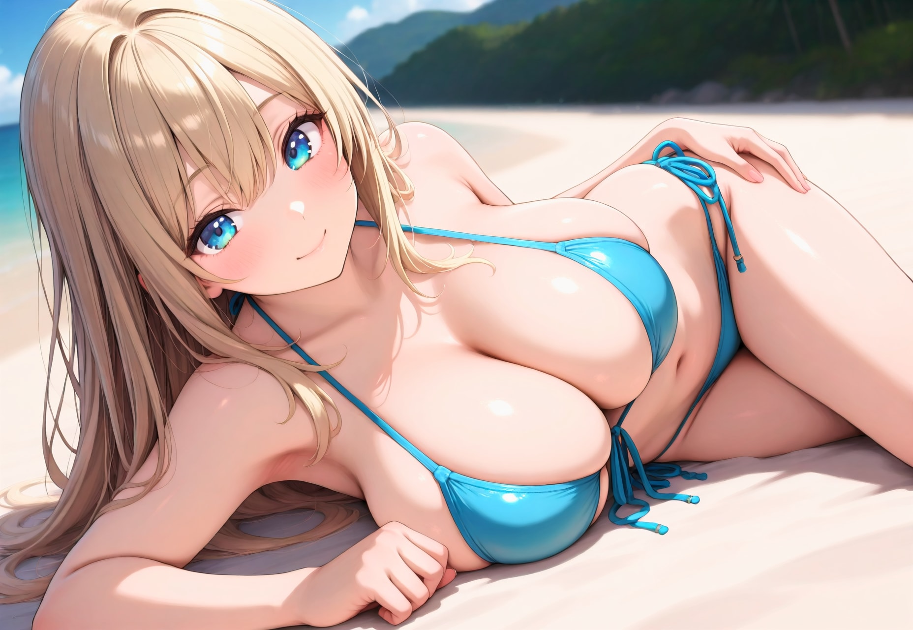 415（ビーチで寝そべる）