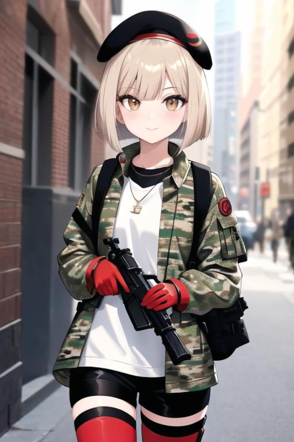 ベレー帽娘（今新橋なんだけど敵いないよ。）