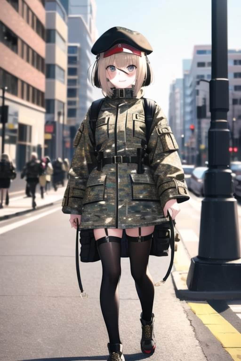 ベレー帽娘（今新橋なんだけど敵いないよ。）