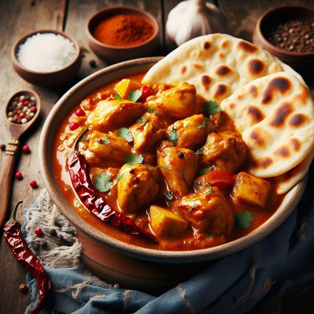 ナンとチキンカレー