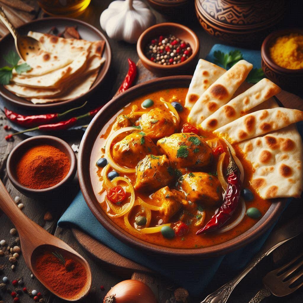 ナンとチキンカレー