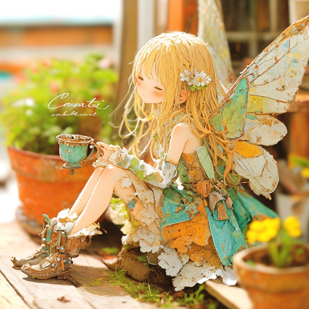 錆びた午後と妖精のティータイム | の人気AIイラスト・グラビア