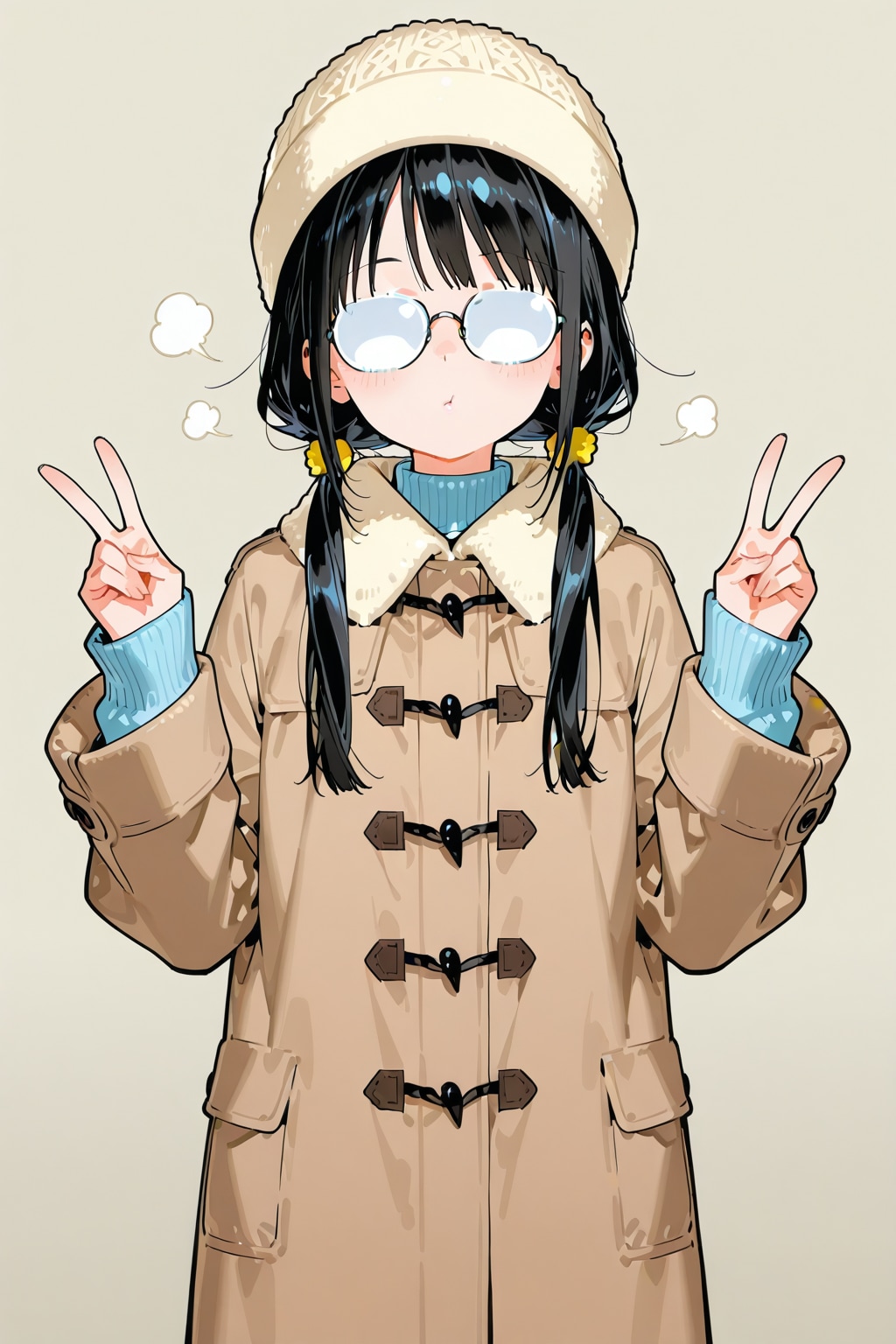 曇りメガネちびメガネ | の人気AIイラスト・グラビア