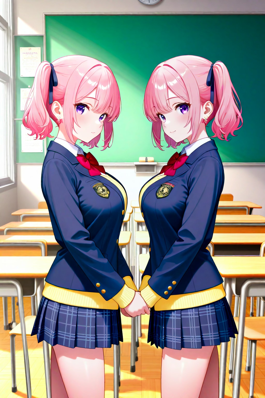 ピンクツインテの双子ＪＫ