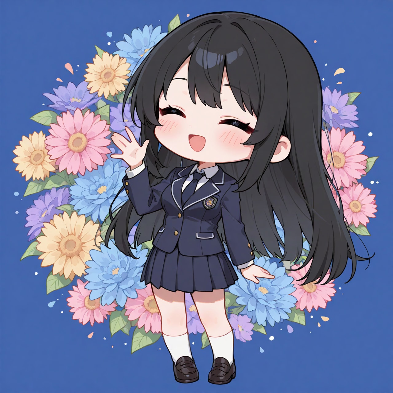 制服ちび黒姫様 | の人気AIイラスト・グラビア