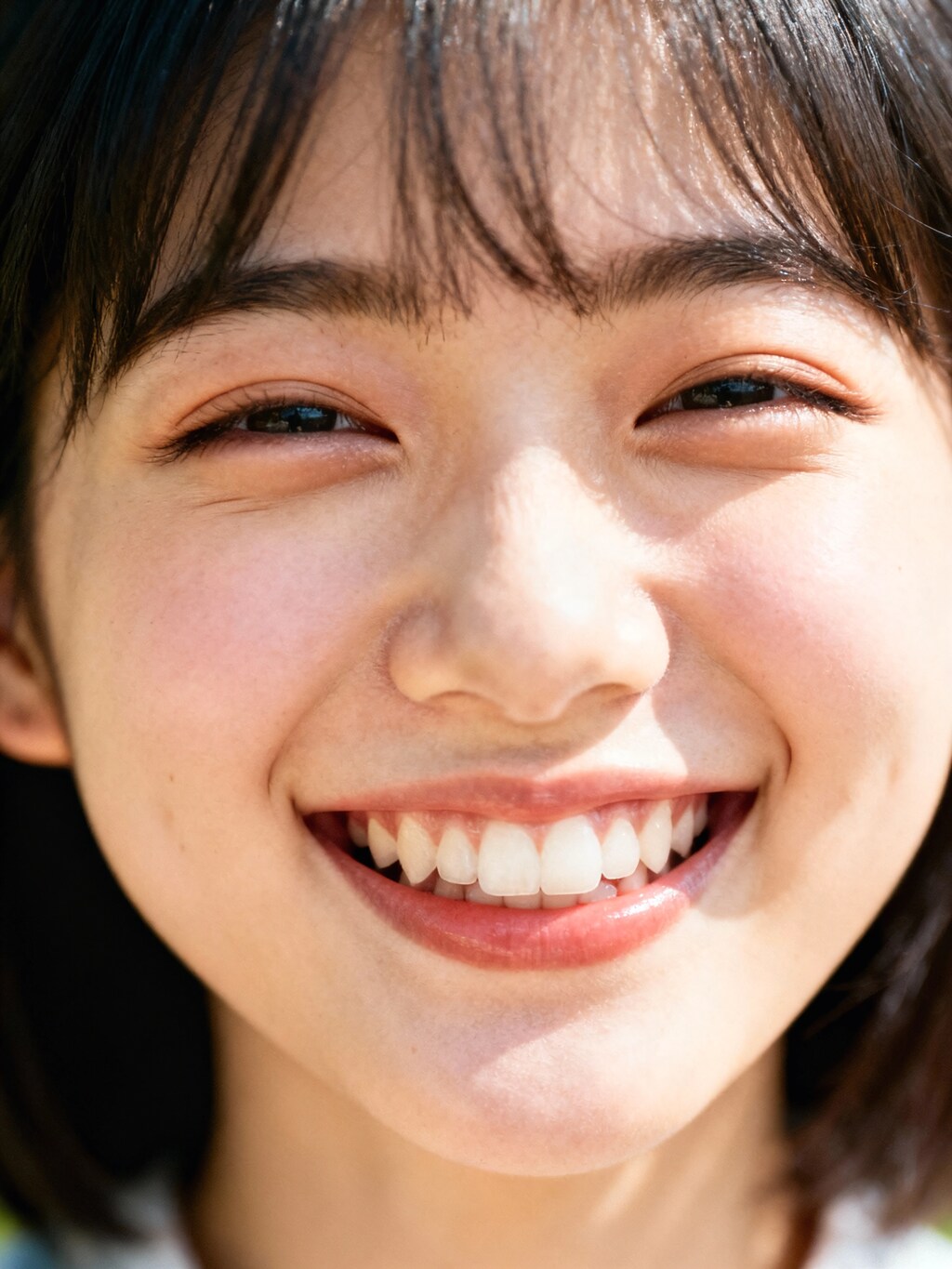 Girlish Beaming Smile