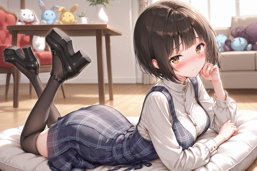 寝転ぶ子