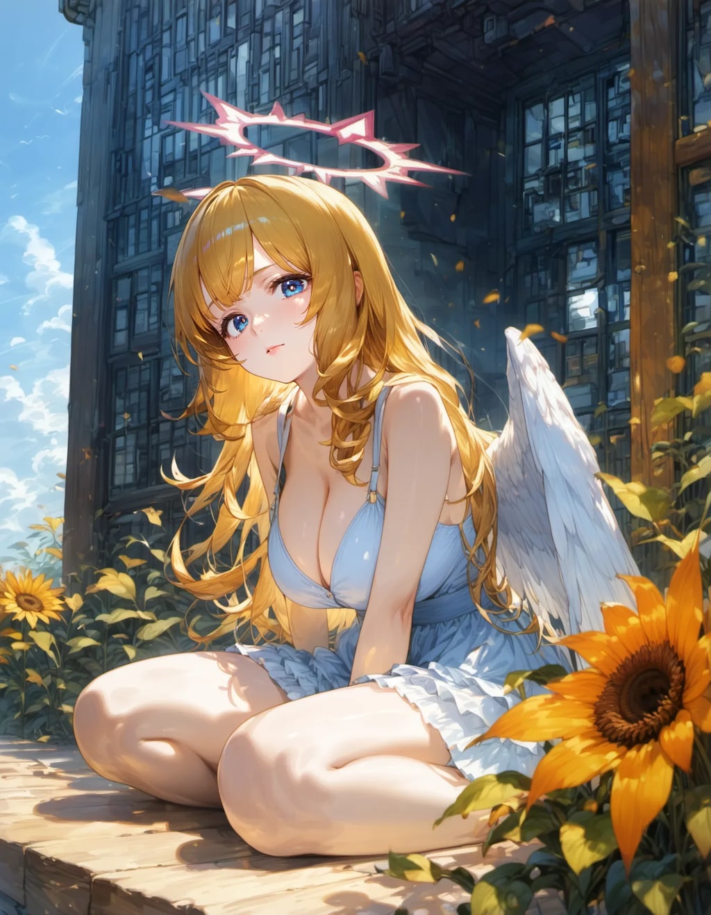 Halo Among the Sunflowers