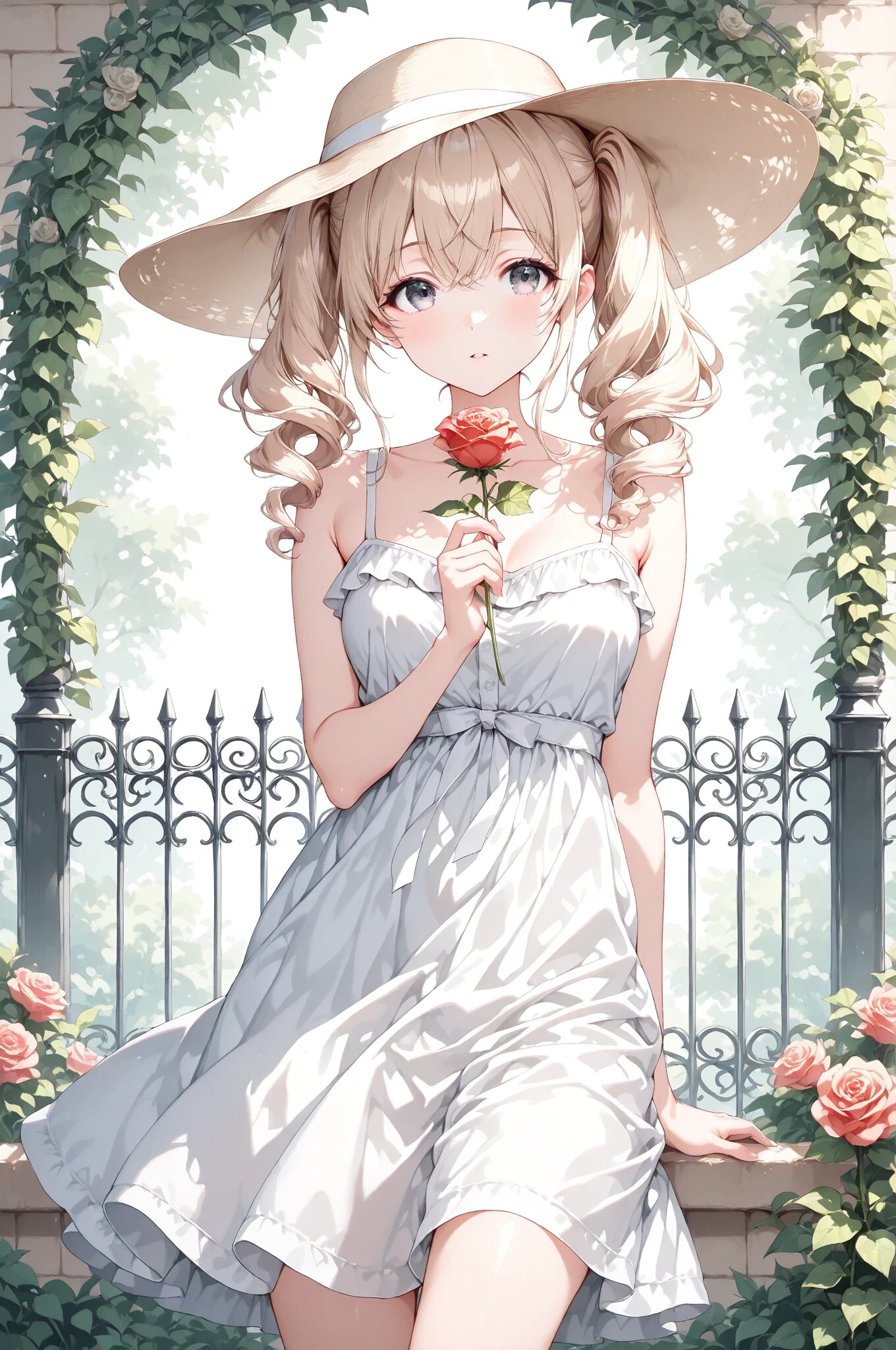 紬、薔薇の庭で。🌹 | の人気AIイラスト・グラビア