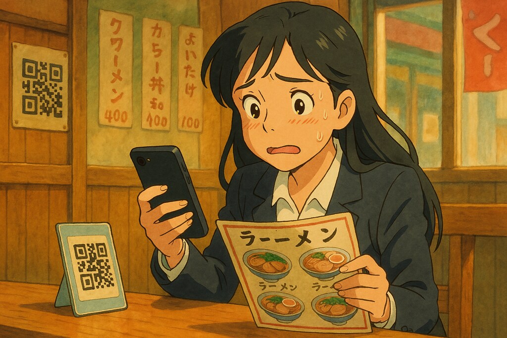 QRオーダーが出来ないポンコツな先輩