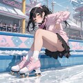 バイト先のスケートリンク、氷上の天使？ですね〜 2枚目