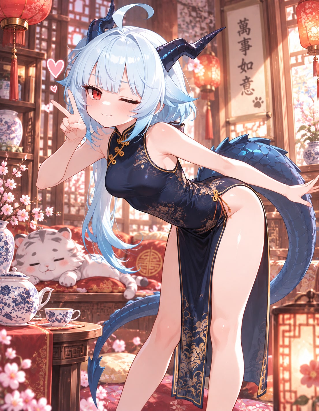 龍華ちゃんではっぴーピース✌️ 79/100 | の人気AIイラスト・グラビア