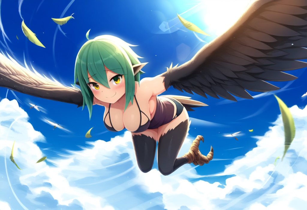 ハーピィー　飛んでいる