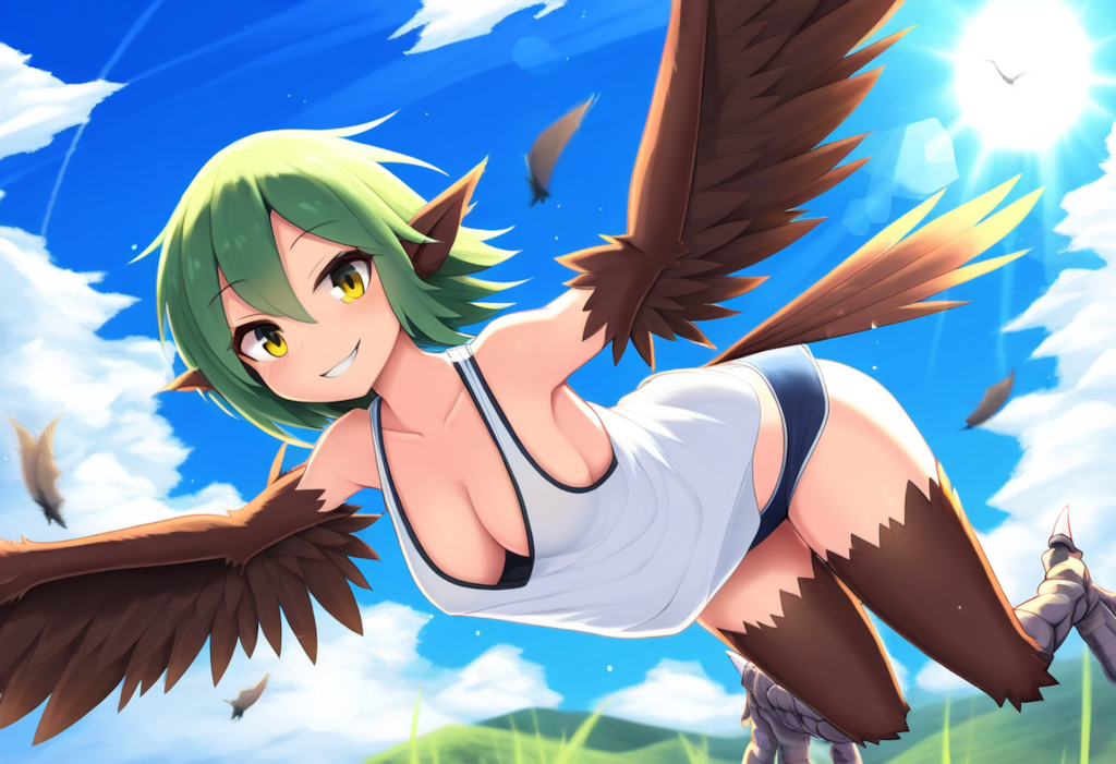 ハーピィー　飛んでいる