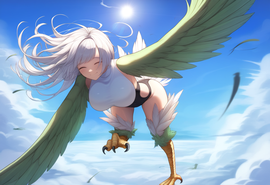 ハーピィー　飛んでいる