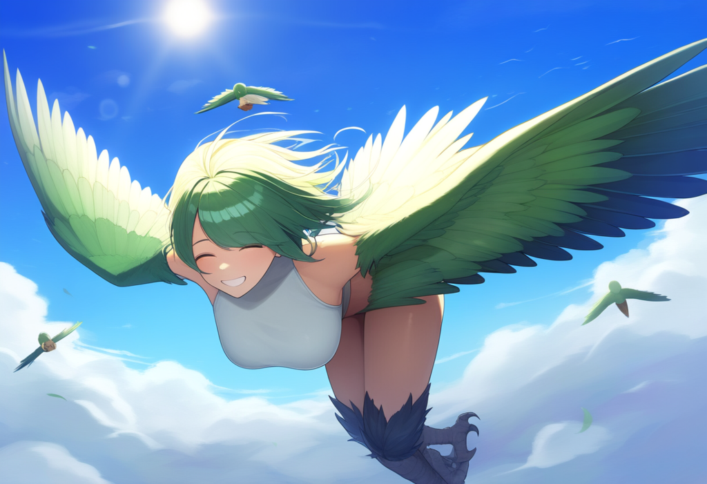 ハーピィー　飛んでいる