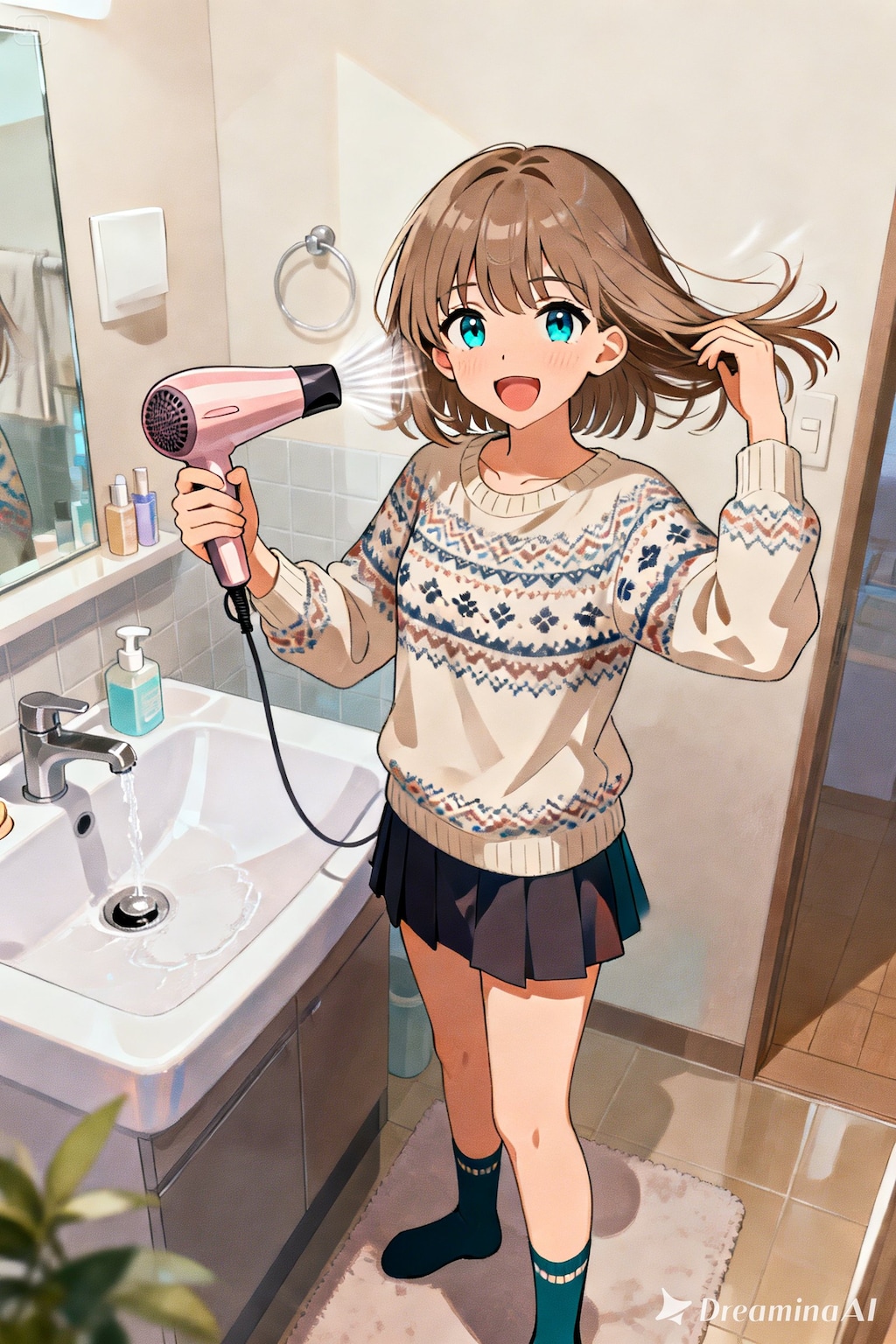 ドライヤーでブローの日