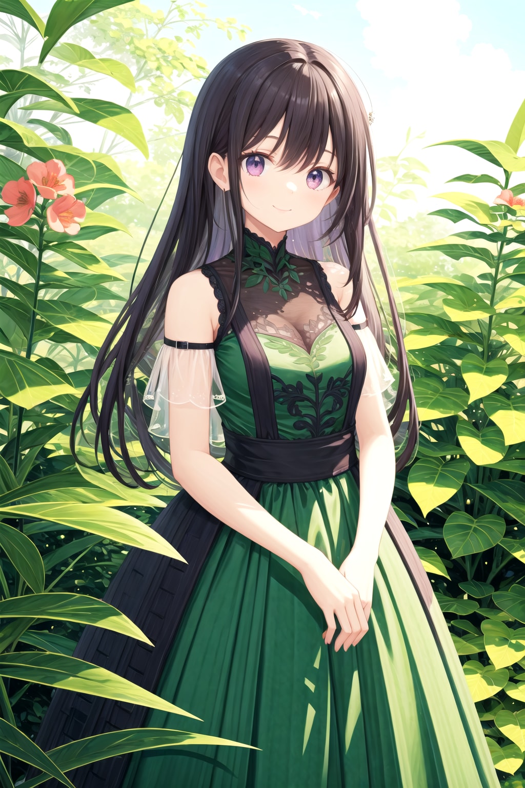 夏の花のドレス