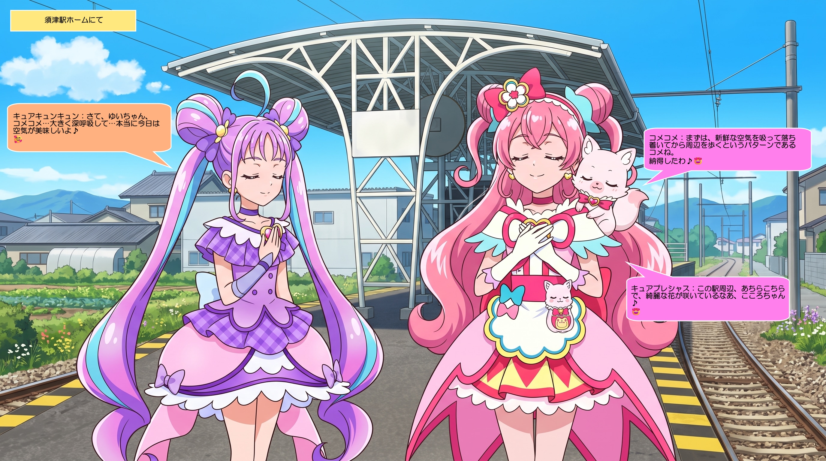 プレシャスとキュンキュンの須津駅周辺の旅！ | の人気AIイラスト・グラビア