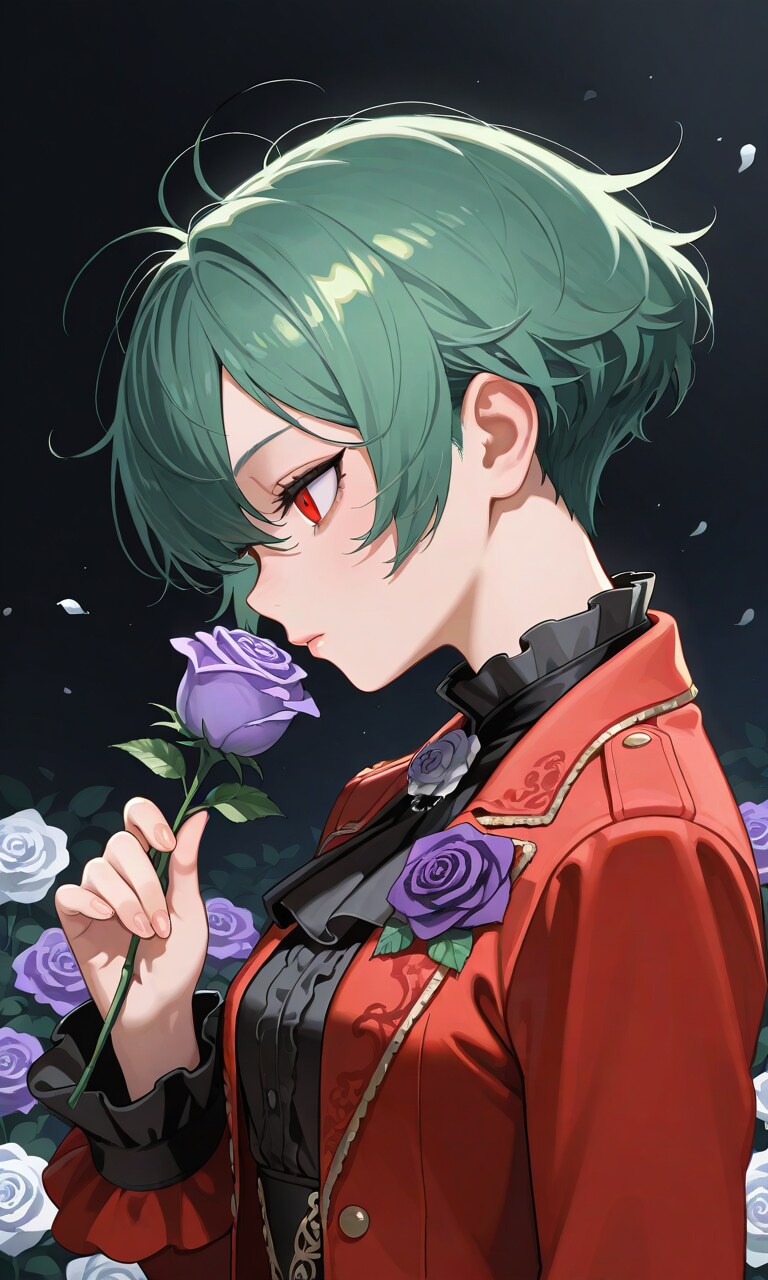 アセルス様と紫の薔薇 | の人気AIイラスト・グラビア