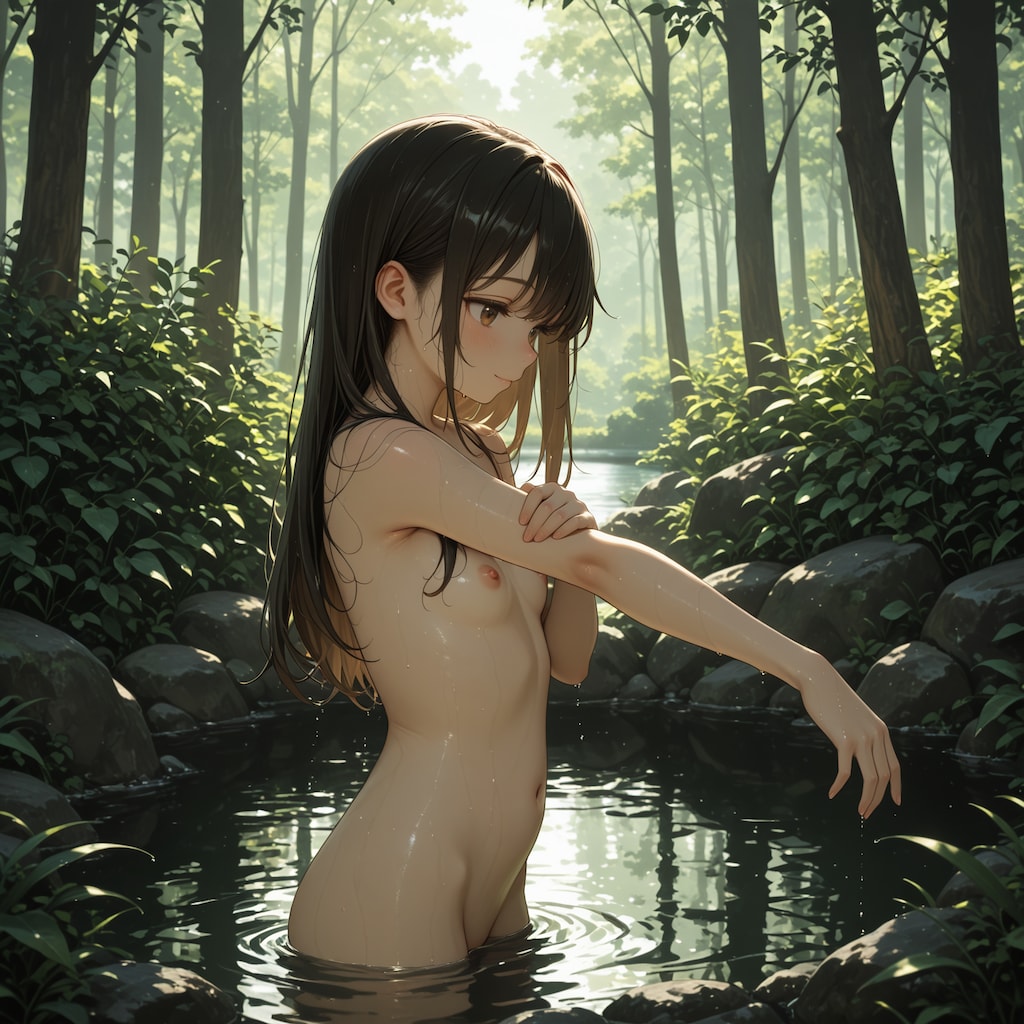 森の泉にて　２