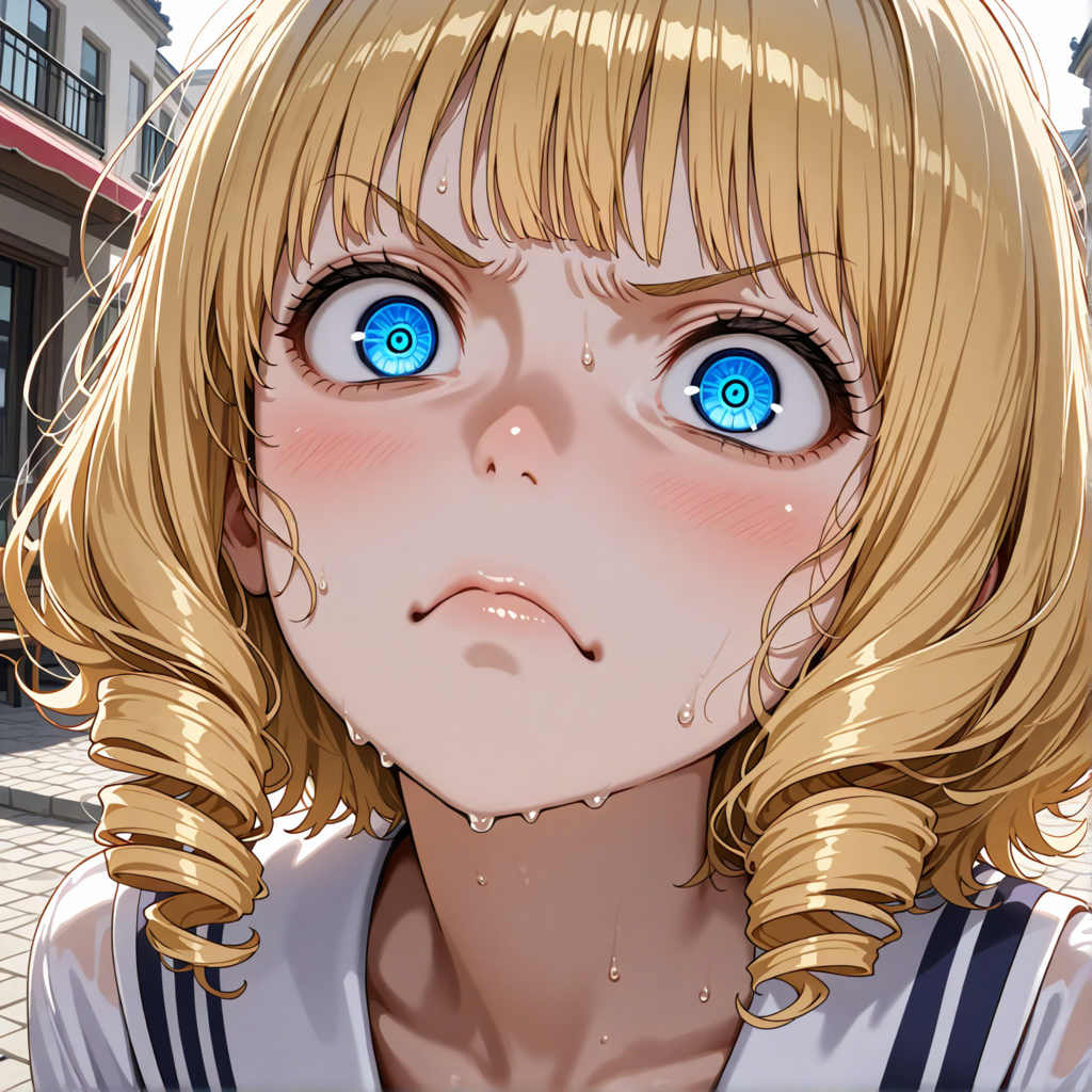 ピザを食べると爆発する金髪JK