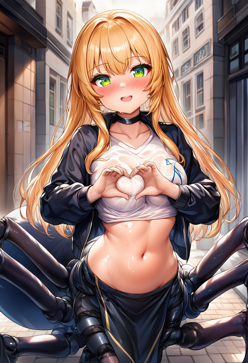 街で出会った気さくなアラクネのお姉さん