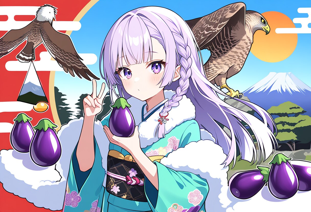 お正月にはナスピース