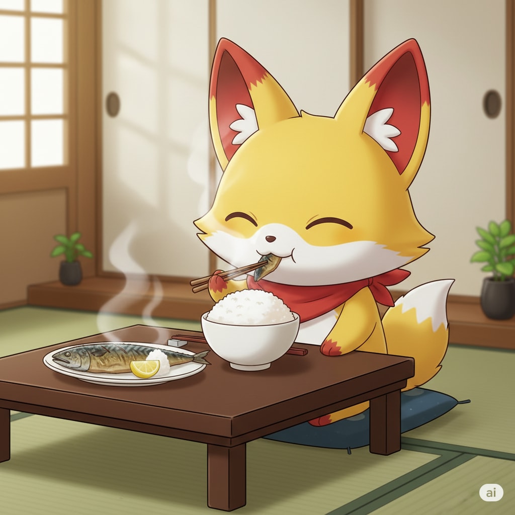 鯖の塩焼きと白米 | の人気AIイラスト・グラビア