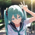 セーラー服の初音ミクさん 3枚目
