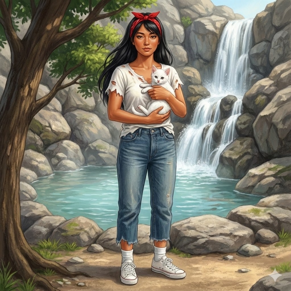 無人島温泉♨️お約束の入浴シーン | の人気AIイラスト・グラビア