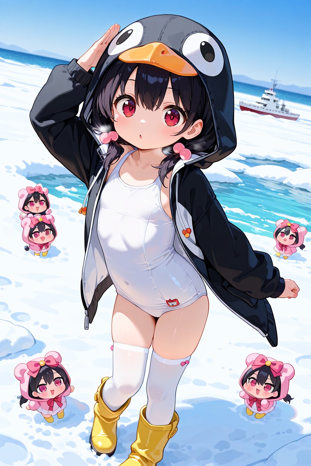 南極のペンギン観察
