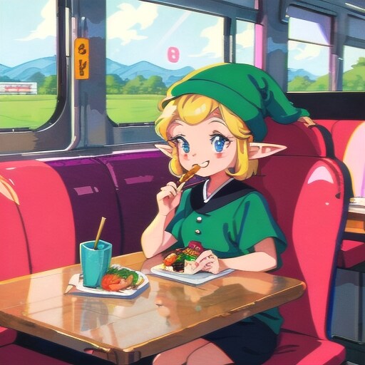 食堂車のエルフさん | の人気AIイラスト・グラビア