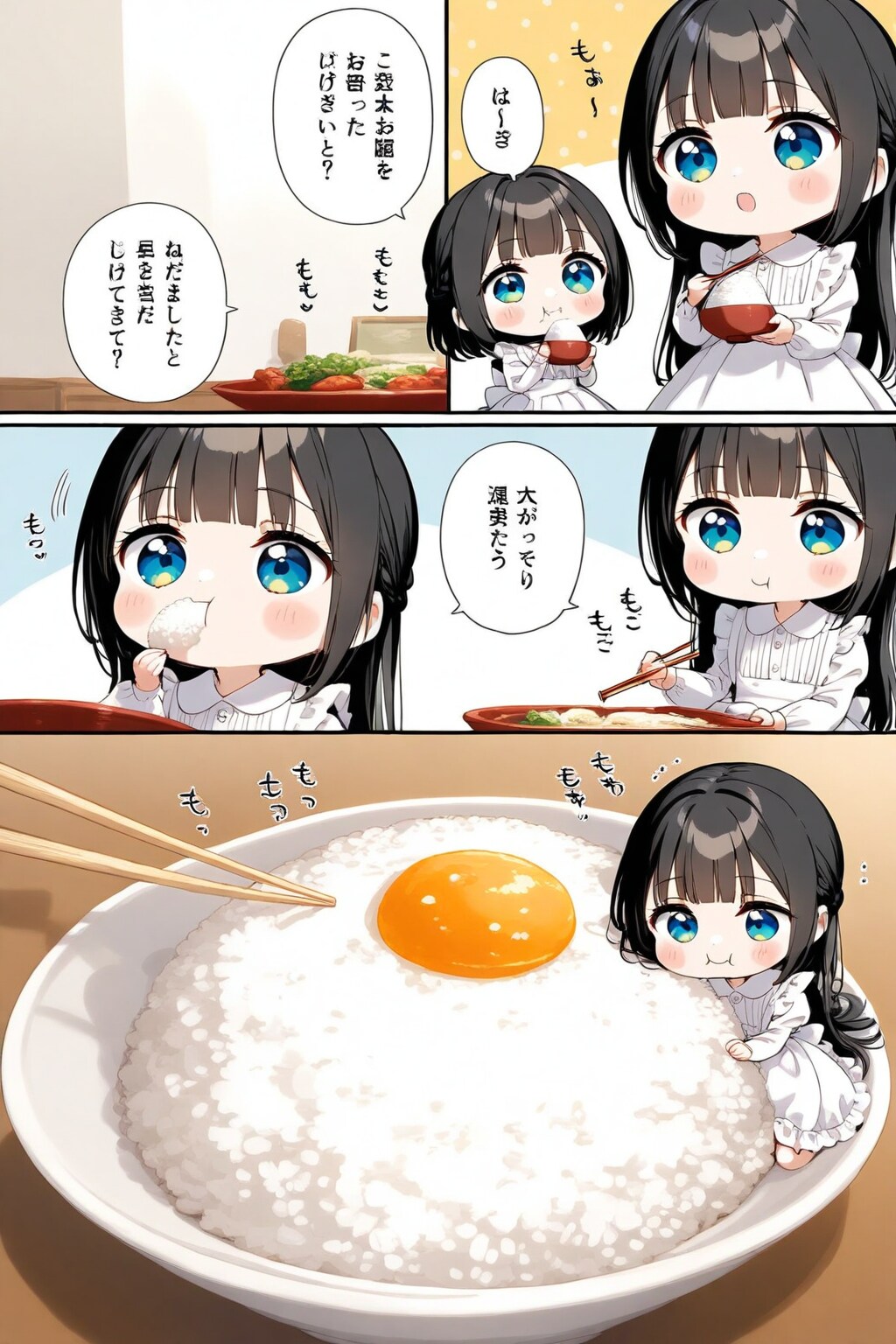 ちび姫はたまごかけごはんが食べたい