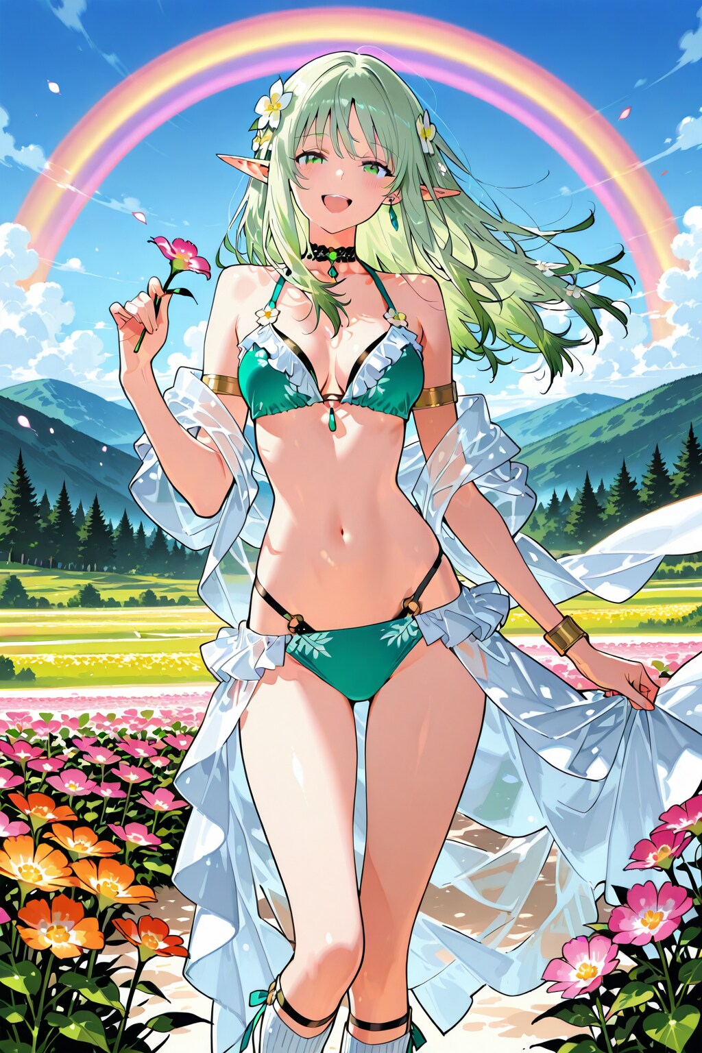 エルフさんのお花畑