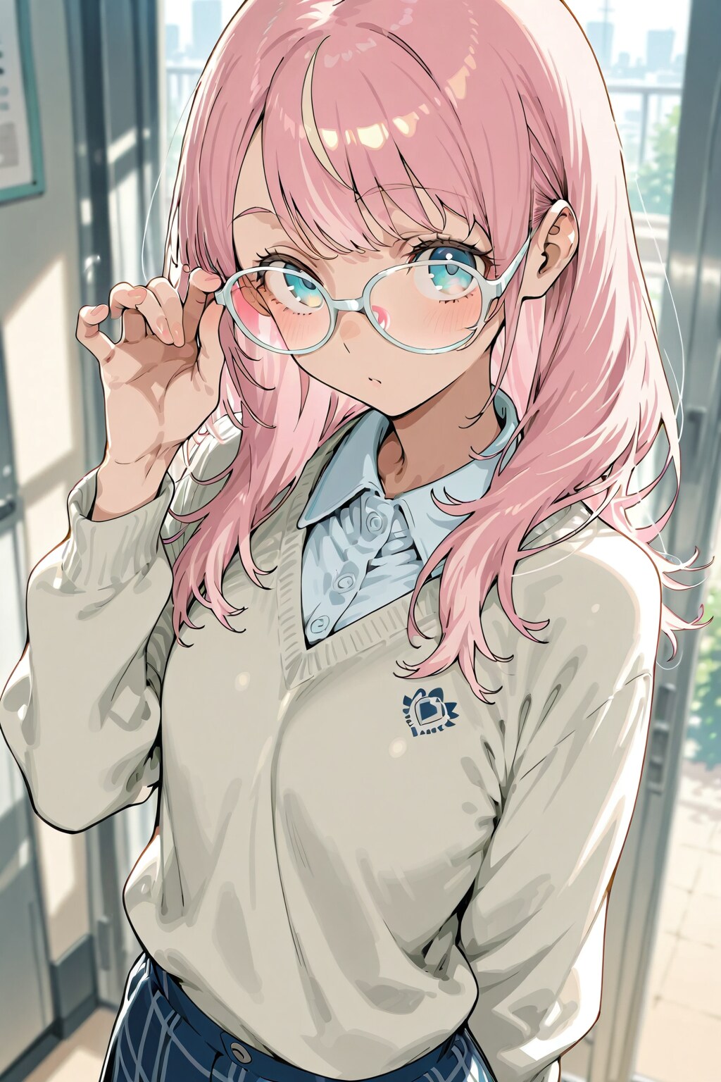 メガネ美少女