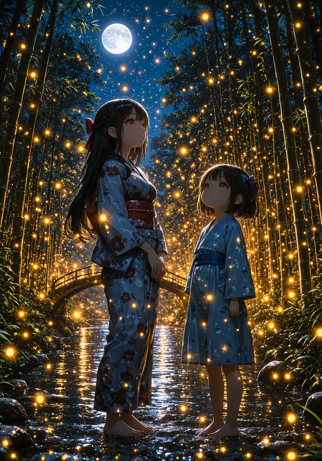 月蛍の竹林、姉妹の夜
