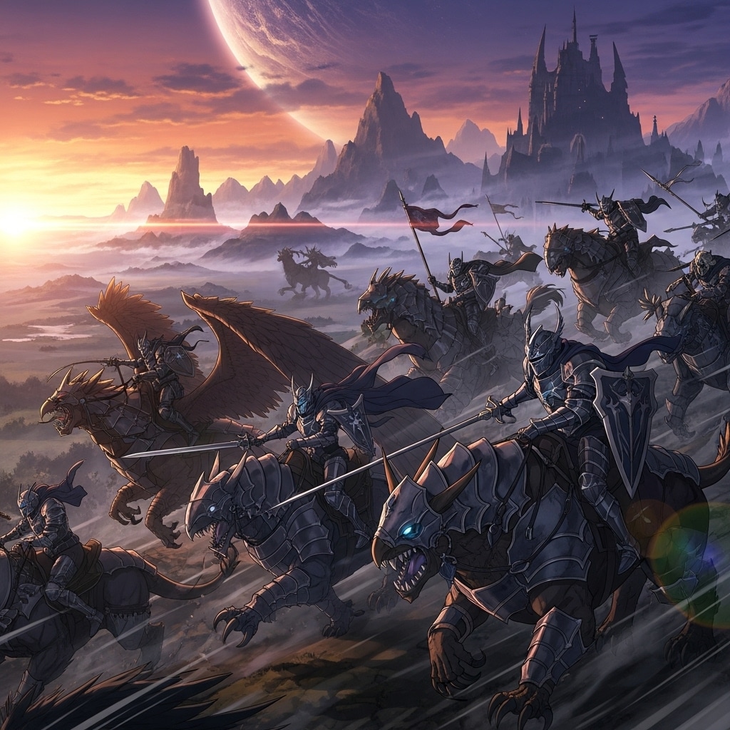 突撃する重装魔獣兵団 | の人気AIイラスト・グラビア