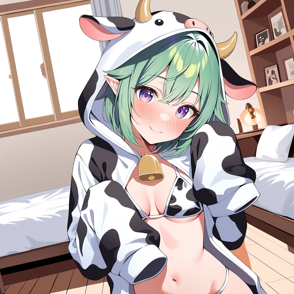 牛ビキニ・エルフ娘