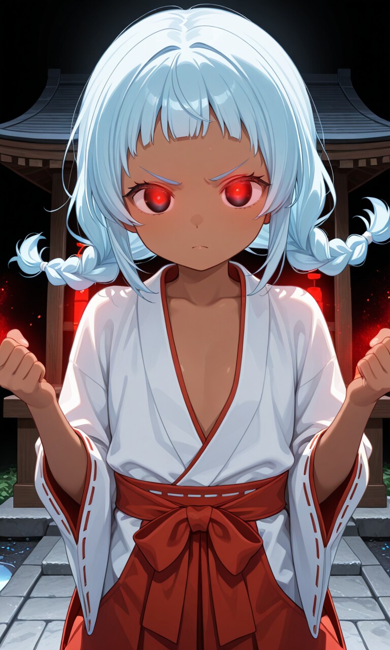 【うちの町】阿黒神社の巫女、川畑アユちゃん | の人気AIイラスト・グラビア